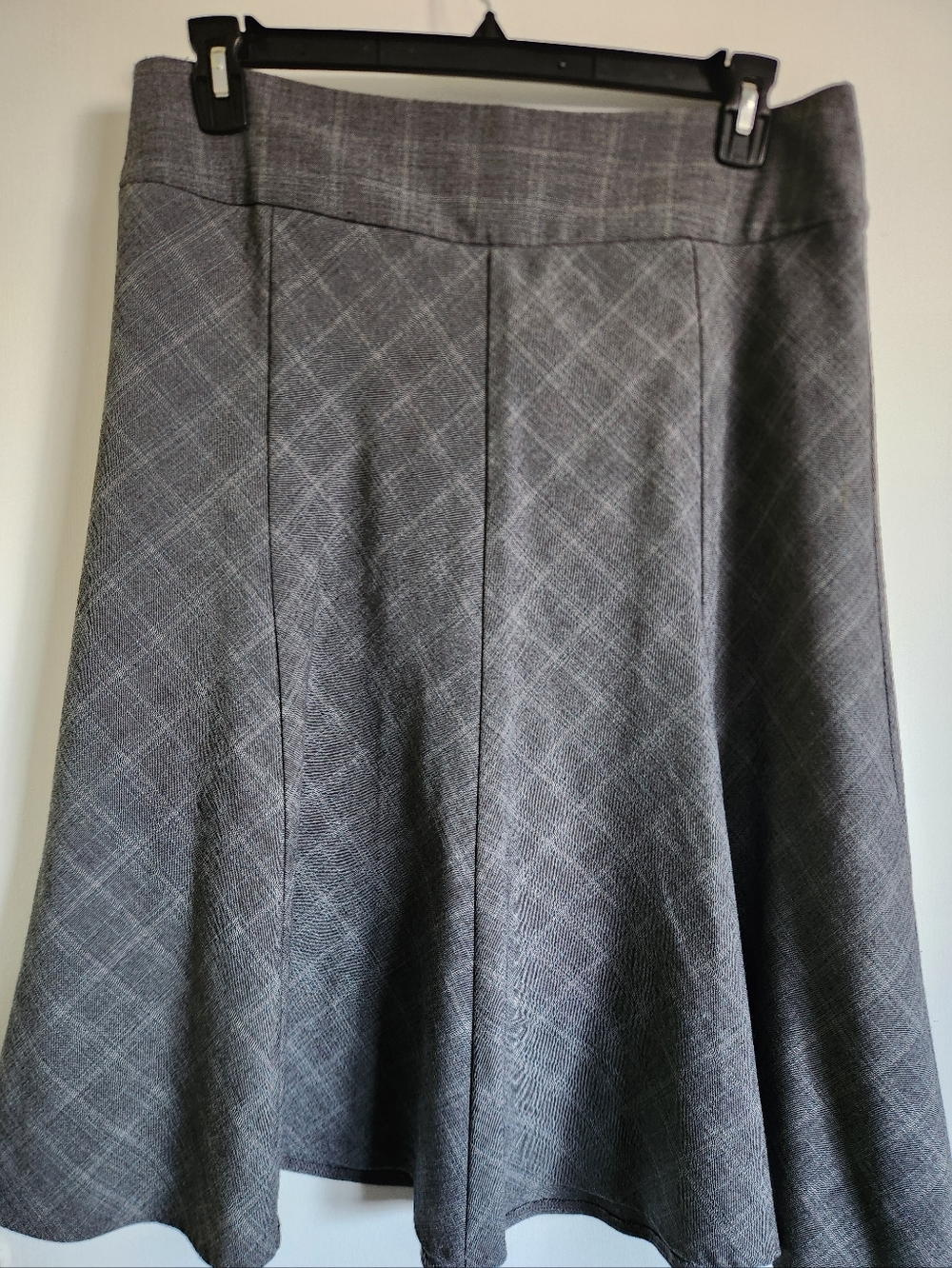 Gray Plaid A-Line Women's Skirt
